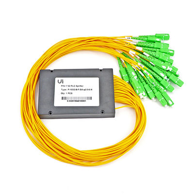 Plastique noir optique de module de cassette du diviseur 3.0mm de PLC de fibre du mode A132 unitaire