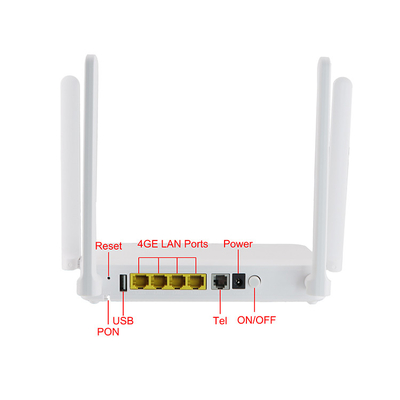 routeur à deux bandes de 4GE+1POTS+Wifi Wifi GPON ONU compatible avec la responsabilité de ZTE