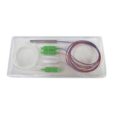 Connecteur optique en acier de Sc du diviseur 1x2 1650nm de fibre de Gpon de tube