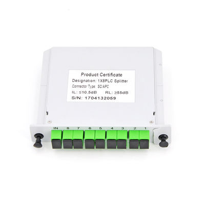 Diviseur optique modulaire 1x8 de PLC de fibre insérant le bas PDL Divisor De Fibra