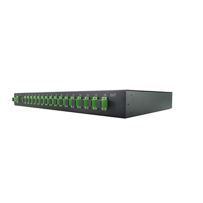 diviseur optique de PLC de fibre de bâti de support de 1x16 1U pour la télécommunication